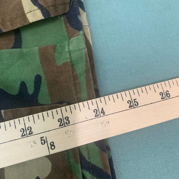 Jim Catfish Hunter‎ Mens Jacket Medium Green Camouflage Military Pockets Short - Picture 6 of 10